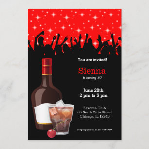 Invitation Cocktail * choisir la couleur de fond