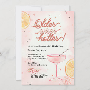 Invitation Cocktail citron rose plus ancien, plus sage et plu