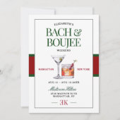 Invitation Cocktail classique Green & Red Bach & Boujee Week- (Devant)