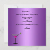 Invitation Cocktail Cocktails Boissons Martini Purple (Dos)