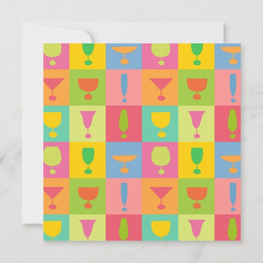 Invitation Cocktail coloré (Dos)