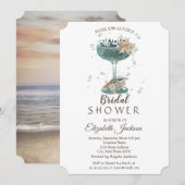 Invitation Cocktail Coquillages Fête des mariées nautique (Devant / Derrière)