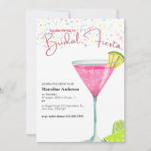 Invitation Cocktail Cosmopolitan Fiesta de Mariage Mexicaine (Devant)