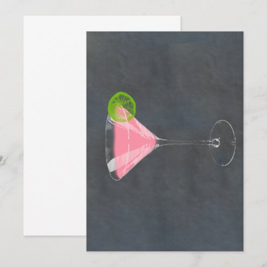 Invitation Cocktail cosmopolite (Devant / Derrière)