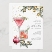 Invitation Cocktail de Bachelorette de vacances (Devant / Derrière)