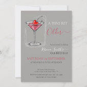 Invitation Cocktail de cerise A tini bit Ancien doodé anniver (Devant)