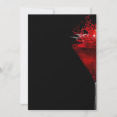 Invitation Cocktail de cerise sur fond noir (Dos)