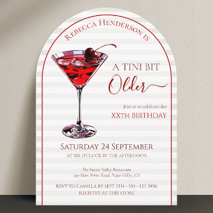 Invitation Cocktail de cerise Un peu plus âgé, anniversaire d