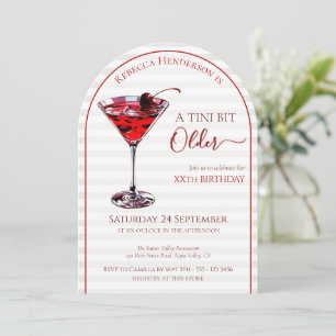 Invitation Cocktail de cerise Un peu plus âgé, anniversaire d