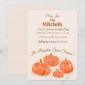 Invitation Cocktail de citrouille à l'aquarelle PERSONNALISER (Devant / Derrière)