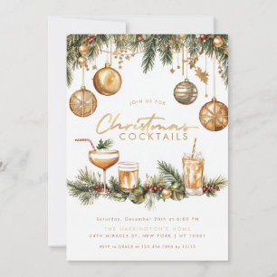 Invitation Cocktail de Fêtes Moderne Élégant pour une Soirée