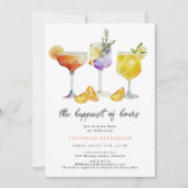 Invitation Cocktail de la plus heureuse des heures pour la do (Devant)