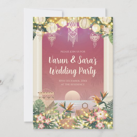 Invitation cocktail de mariage numérique Mariage i (Devant)