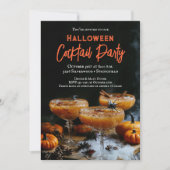 Invitation Cocktail de Martinis araignées Soirée Halloween (Devant)