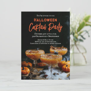 Invitation Cocktail de Martinis araignées Soirée Halloween
