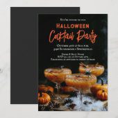 Invitation Cocktail de Martinis araignées Soirée Halloween (Devant / Derrière)