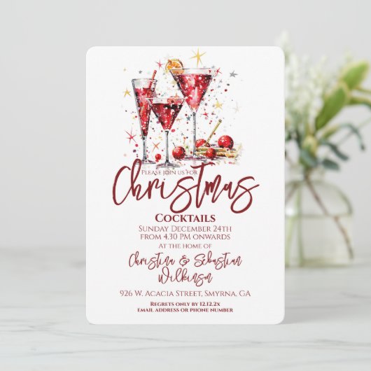 Invitation Cocktail de Noël (Debout devant)