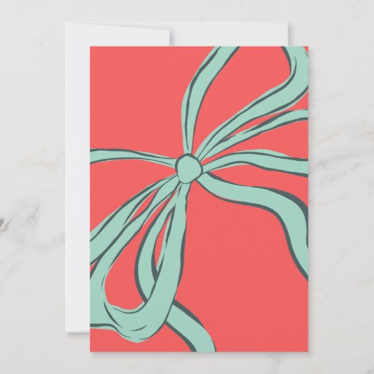 Invitation Cocktail de Noël à la main (Dos)