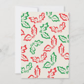 Invitation Cocktail de Noël à la main Père Noël (Dos)