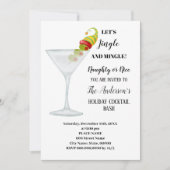 Invitation Cocktail de Noël annuel Bash (Devant)