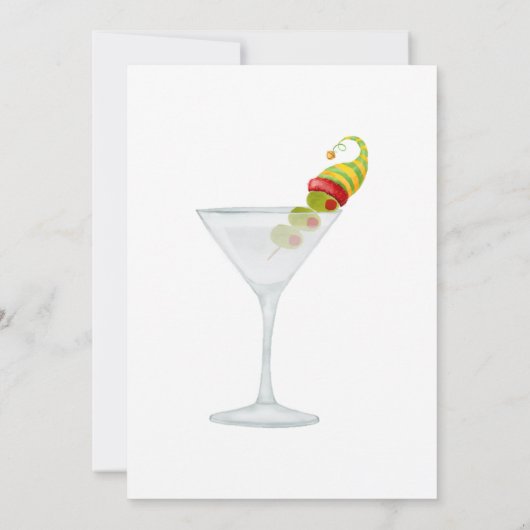 Invitation Cocktail de Noël annuel Bash (Dos)