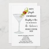 Invitation Cocktail de Noël annuel Bash (Devant / Derrière)