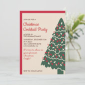 Invitation cocktail de Noël arbre géant classique (Debout devant)