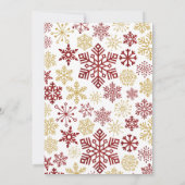 Invitation Cocktail de Noël Élégants Snowflakes (Dos)