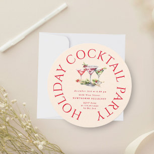 Invitation Cocktail de Noël et soirée élégante