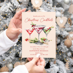 Invitation Cocktail de Noël et soirée élégante
