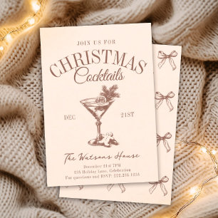 Invitation Cocktail de Noël Holiday Social Club