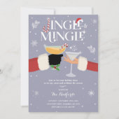 Invitation Cocktail de Noël Jingle Et Mingle (Devant)
