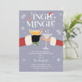 Invitation Cocktail de Noël Jingle Et Mingle (Debout devant)