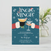 Invitation Cocktail de Noël Jingle Et Mingle (Debout devant)