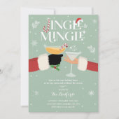 Invitation Cocktail de Noël Jingle Et Mingle (Devant)