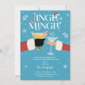 Invitation Cocktail de Noël Jingle Et Mingle (Devant)