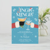 Invitation Cocktail de Noël Jingle Et Mingle (Debout devant)