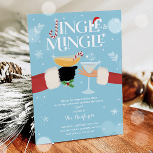 Invitation Cocktail de Noël Jingle Et Mingle
