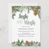 Invitation Cocktail de Noël Jingle et Mingle Holly Pine (Devant)