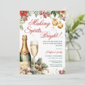 Invitation Cocktail de Noël Making Spirits Bright (Debout devant)