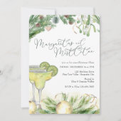 Invitation Cocktail de Noël Margaritas et Mistletoe (Devant)
