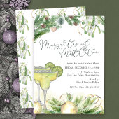 Invitation Cocktail de Noël Margaritas et Mistletoe