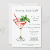 Invitation Cocktail de Noël Martini Fête de fin d'année (Devant)