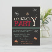 Invitation Cocktail de Noël minimaliste entreprise (Debout devant)