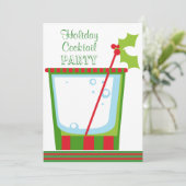 Invitation Cocktail de Noël Mistletoe (Debout devant)