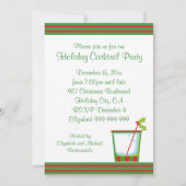 Invitation Cocktail de Noël Mistletoe (Dos)