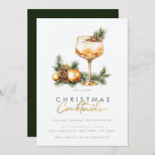 Invitation Cocktail de Noël moderne Cocktails Party (Devant / Derrière)