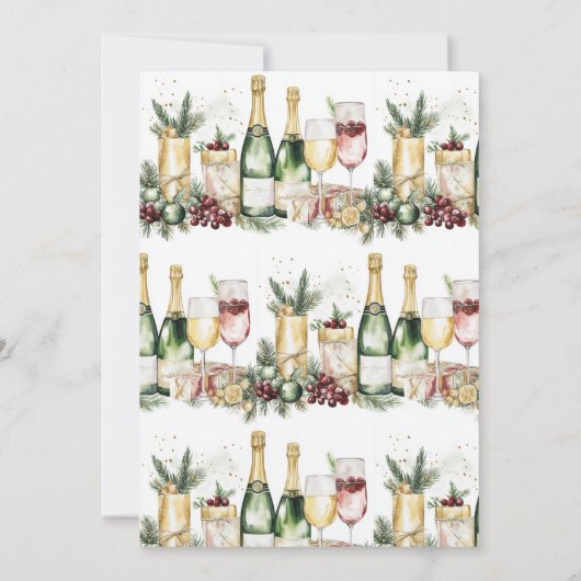 Invitation Cocktail de Noël Rendre les esprits brillants (Dos)