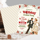 Invitation Cocktail de Noël Retro Vintage