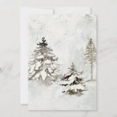 Invitation Cocktail de Noël rustique (Dos)